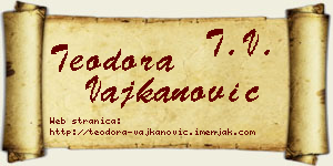 Teodora Vajkanović vizit kartica